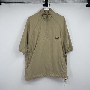Mens Tommy Bahama Beige M Mercedes Benz Pullover 1/4 Zip Windbreaker Jacket